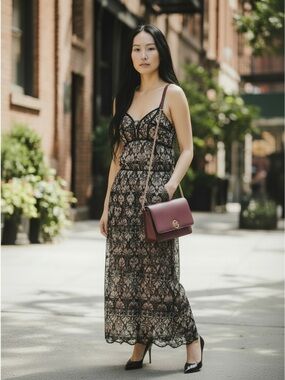 Xhilaration Black and Cream Floral Top